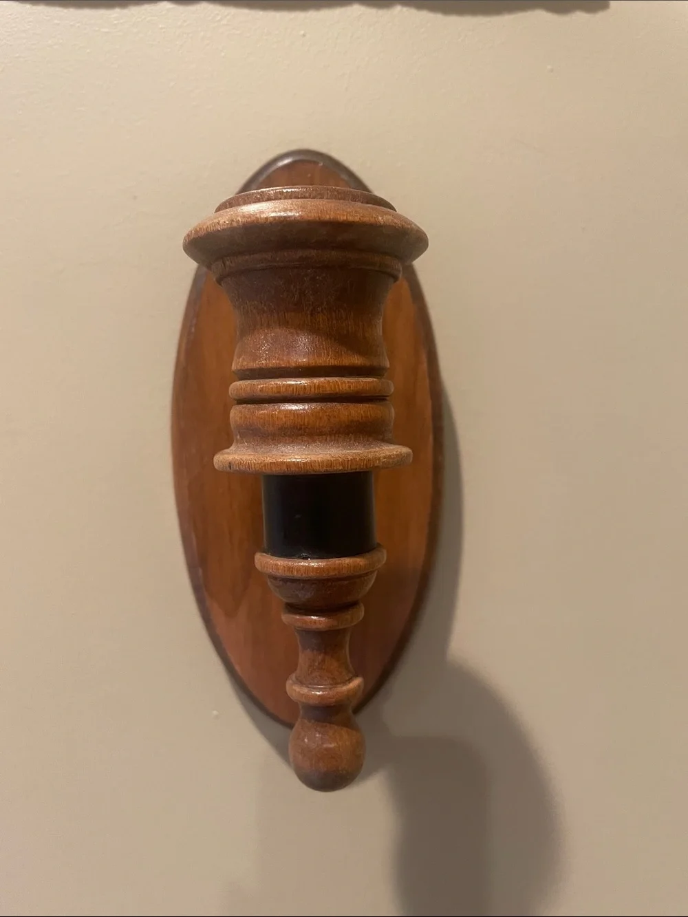 Wooden wall sconce - single taper candle holder